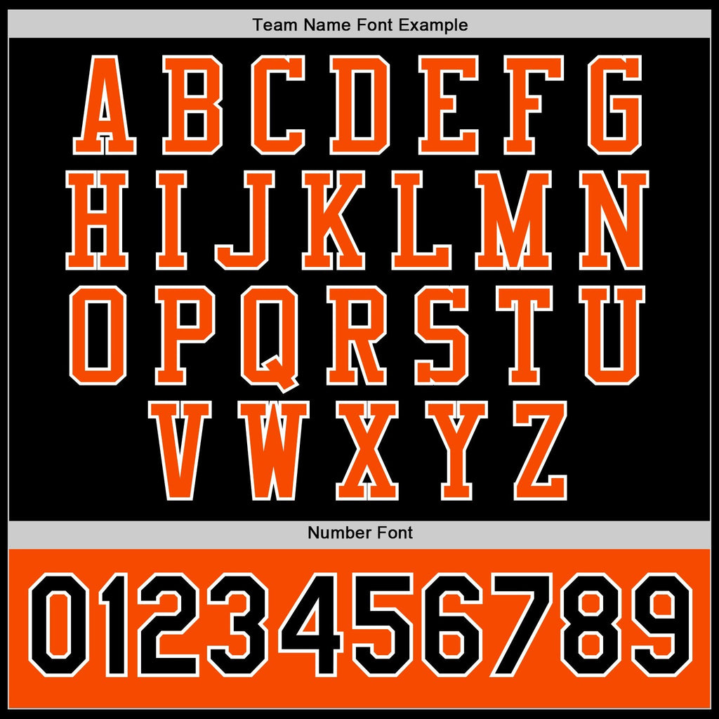 Custom Black Orange-White Bomber Full-Snap Varsity Letterman Two Tone Jacket photo 6