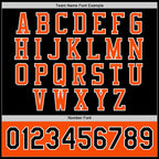 Custom Black Orange-White Bomber Full-Snap Varsity Letterman Two Tone Jacket photo 6