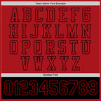 Custom Red Black Bomber Full-Snap Varsity Letterman Two Tone Jacket photo 5