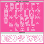 Custom Pink White Bomber Full-Snap Varsity Letterman Two Tone Jacket photo 6