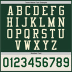 Custom Green Cream Bomber Full-Snap Varsity Letterman Two Tone Jacket photo 6
