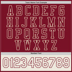 Custom Crimson Cream-Maroon Bomber Full-Snap Varsity Letterman Two Tone Jacket photo 6