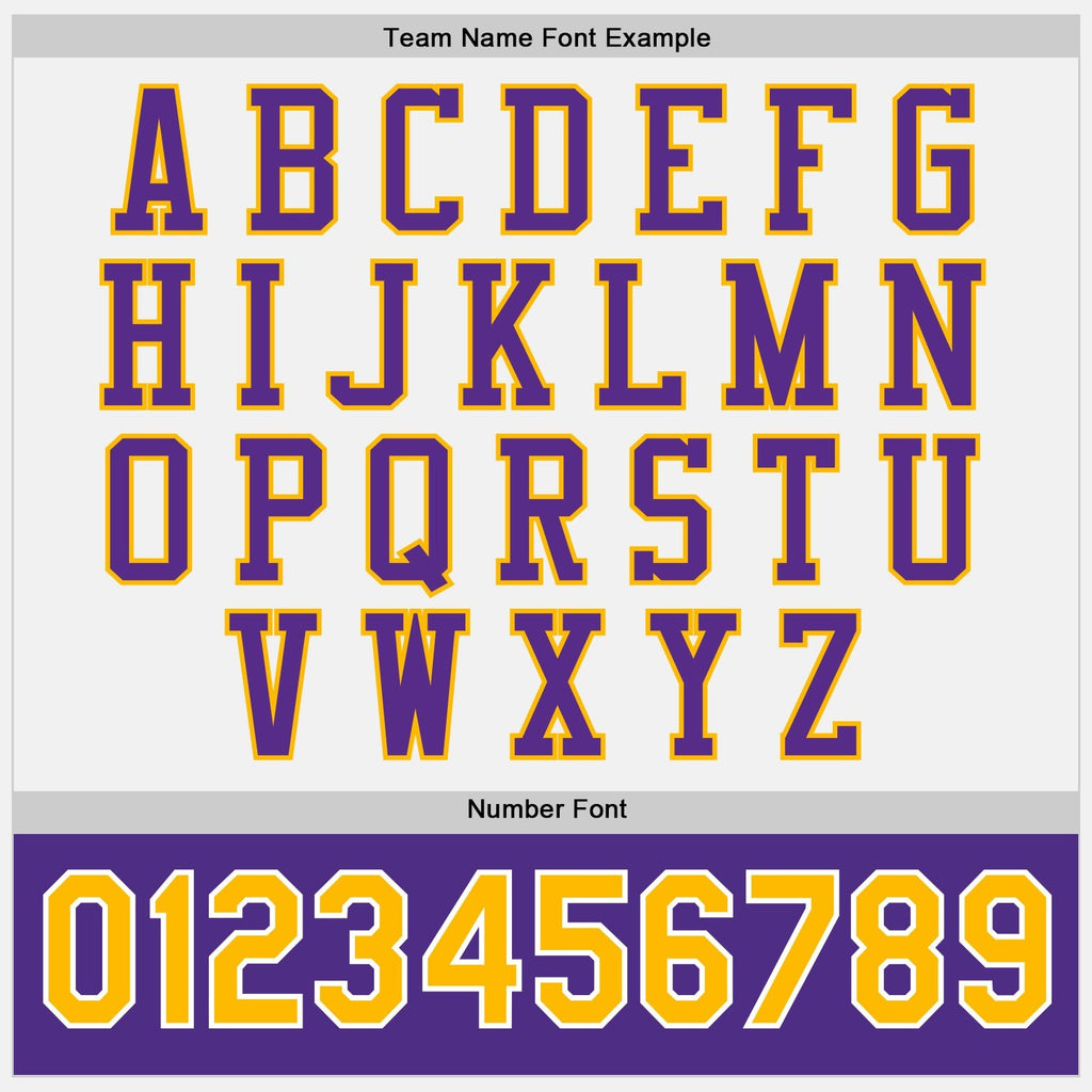 Custom White Purple-Gold Bomber Full-Snap Varsity Letterman Two Tone Jacket photo 5