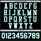 Custom Black White-Aqua Bomber Full-Snap Varsity Letterman Jacket photo 5