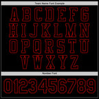 Custom Black Red Bomber Full-Snap Varsity Letterman Jacket photo 5