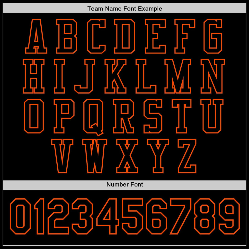 Custom Black Orange Bomber Full-Snap Varsity Letterman Jacket photo 5