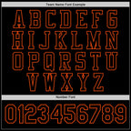 Custom Black Orange Bomber Full-Snap Varsity Letterman Jacket photo 5