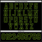 Custom Black Neon Green Bomber Full-Snap Varsity Letterman Jacket photo 6