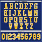 Custom Royal Gold-White Bomber Full-Snap Varsity Letterman Jacket photo 5
