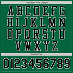 Custom Kelly Green Black-White Bomber Full-Snap Varsity Letterman Jacket photo 5
