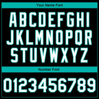 Custom Black White-Aqua Parrot 3D Pattern Design Bomber Full-Snap Varsity Letterman Jacket photo 6