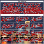 Custom Navy Red-White Boston Massachusetts City Edition 3D Bomber Full-Snap Varsity Letterman Jacket photo 5