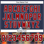Custom Navy Red-White Boston Massachusetts City Edition 3D Bomber Full-Snap Varsity Letterman Jacket photo 6