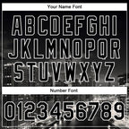 Custom Black White Chicago Illinois City Edition 3D Bomber Full-Snap Varsity Letterman Jacket photo 7