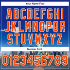 Custom Royal Orange-White Statue Of Liberty New York City Edition 3D Bomber Full-Snap Varsity Letterman Jacket photo 6