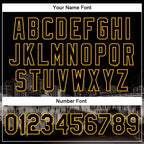 Custom Black Gold Pittsburgh Pennsylvania City Edition 3D Bomber Full-Snap Varsity Letterman Jacket photo 6