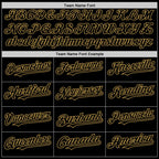 Custom Black Old Gold Bomber Full-Snap Varsity Letterman Hoodie Jacket photo 4