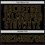 Custom Black Old Gold Bomber Full-Snap Varsity Letterman Hoodie Jacket photo 5