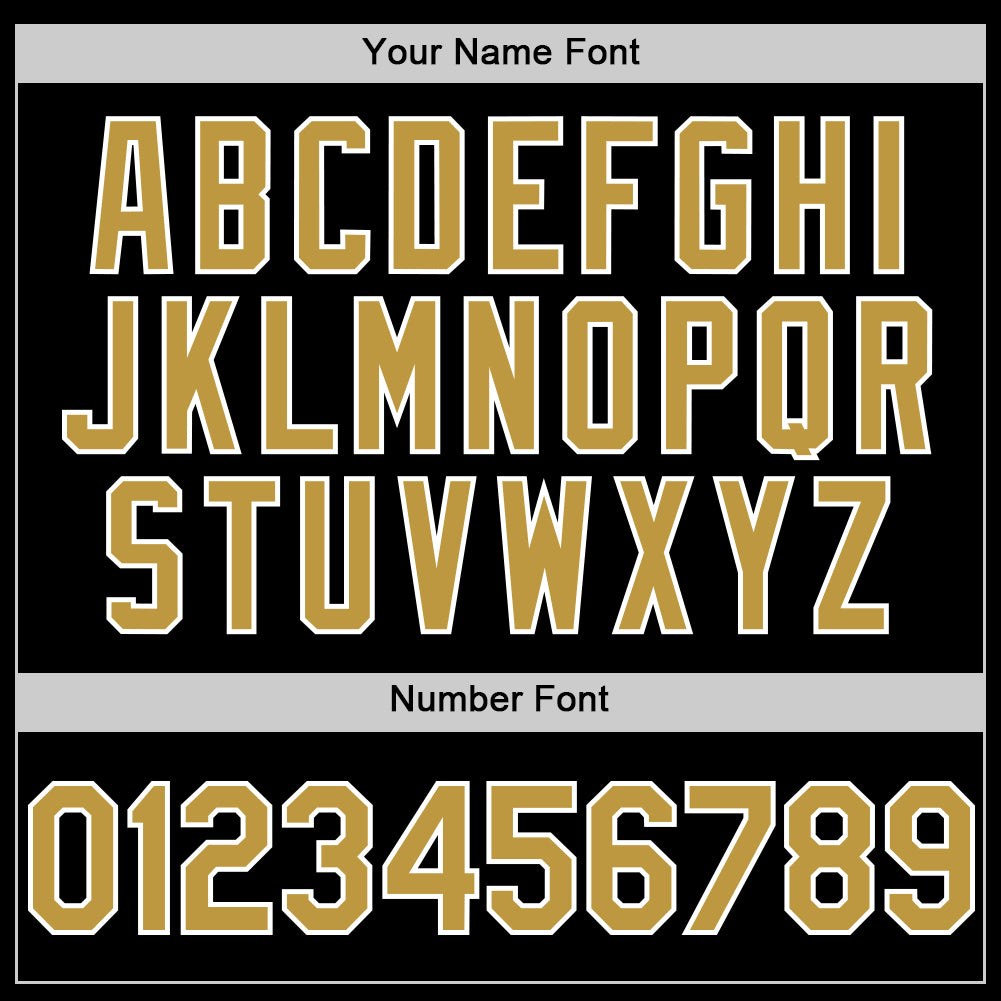 Custom Black Old Gold-White Bomber Full-Snap Varsity Letterman Two Tone Hoodie Jacket photo 5