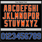 Custom Black Royal-Orange Bomber Full-Snap Varsity Letterman Two Tone Hoodie Jacket photo 5