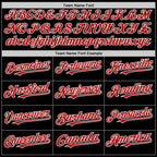 Custom Black Red-White Bomber Full-Snap Varsity Letterman Two Tone Hoodie Jacket photo 4