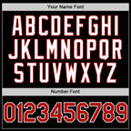 Custom Black Red-White Bomber Full-Snap Varsity Letterman Two Tone Hoodie Jacket photo 5