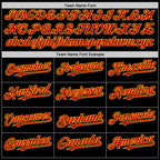Custom Black Red-Gold Bomber Full-Snap Varsity Letterman Two Tone Hoodie Jacket photo 4