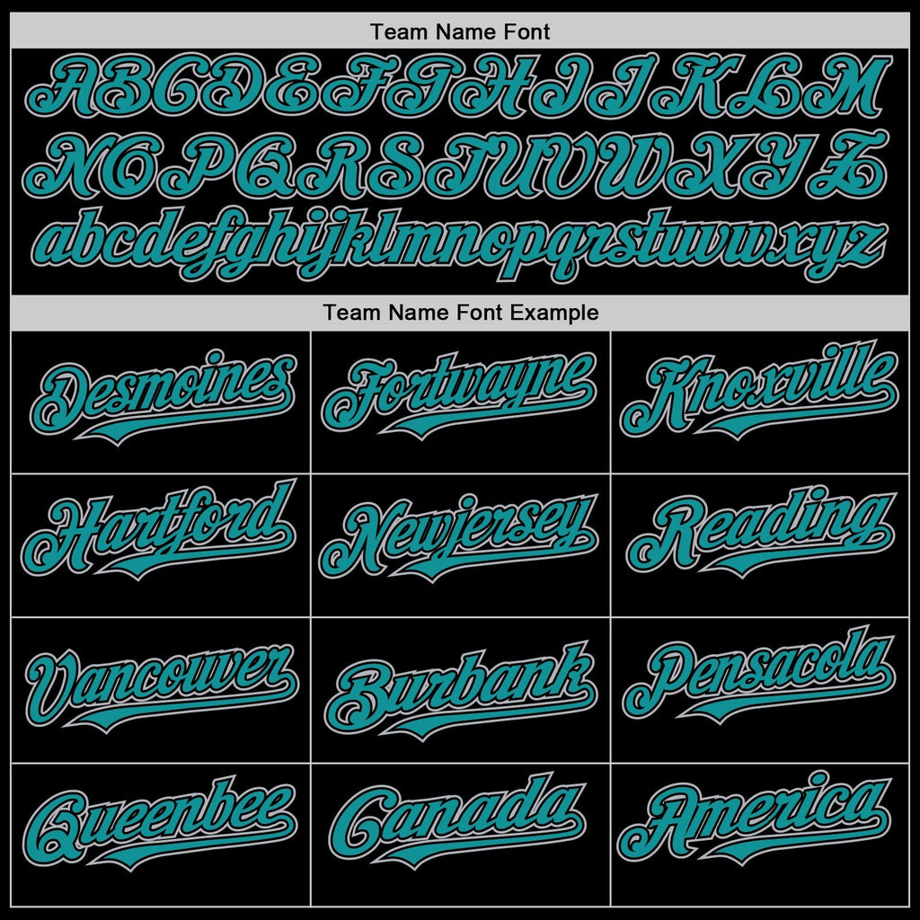 Custom Black Teal-Gray Bomber Full-Snap Varsity Letterman Two Tone Hoodie Jacket photo 3