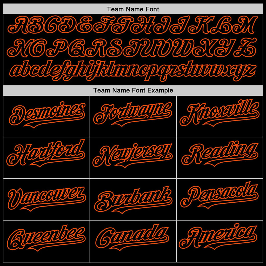 Custom Black Orange Bomber Full-Snap Varsity Letterman Two Tone Hoodie Jacket photo 3