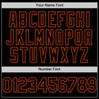Custom Black Orange Bomber Full-Snap Varsity Letterman Two Tone Hoodie Jacket photo 4