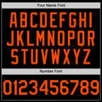 Custom Black Orange Bomber Full-Snap Varsity Letterman Two Tone Hoodie Jacket photo 4