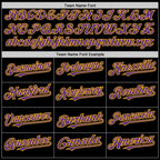Custom Black Purple-Gold Bomber Full-Snap Varsity Letterman Two Tone Hoodie Jacket photo 3