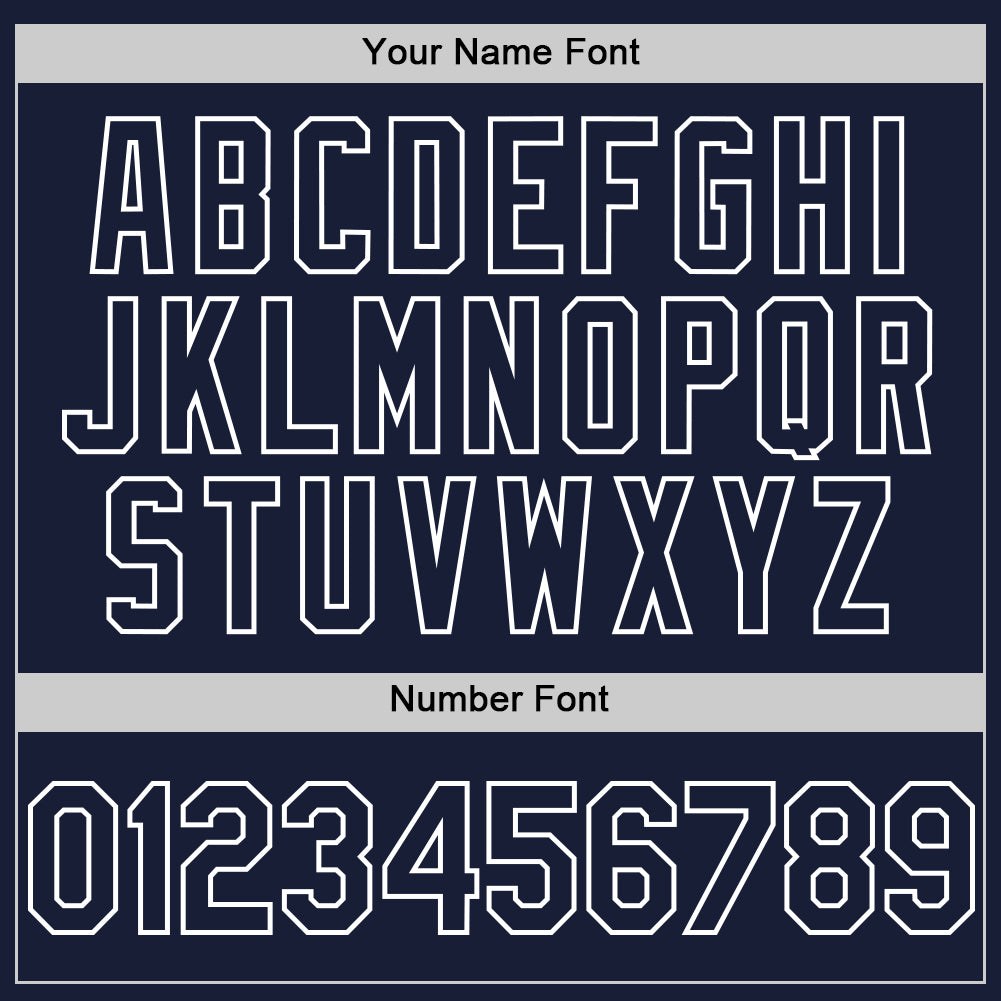 Custom Navy White Bomber Full-Snap Varsity Letterman Hoodie Jacket photo 4