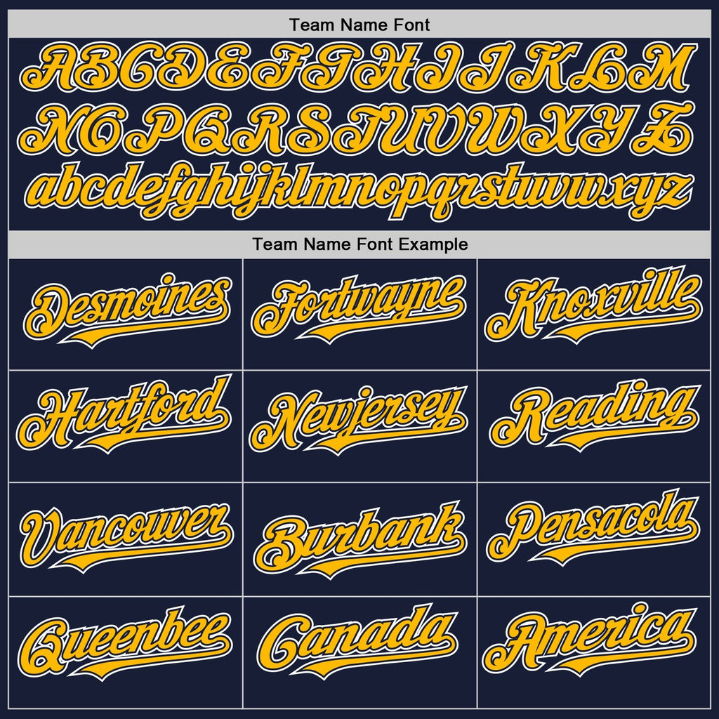 Custom Navy Gold-White Bomber Full-Snap Varsity Letterman Two Tone Hoodie Jacket photo 4