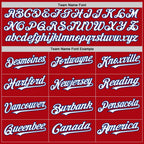 Custom Red White-Royal Bomber Full-Snap Varsity Letterman Two Tone Hoodie Jacket photo 3