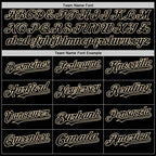 Custom Black Cream Bomber Full-Snap Varsity Letterman Lapel Collar Byron Jacket photo 3