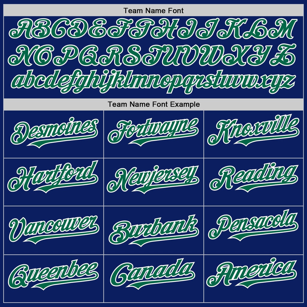 Custom Royal Kelly Green-White Bomber Full-Snap Varsity Letterman Two Tone Hoodie Jacket photo 3