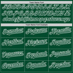 Custom Kelly Green White Bomber Full-Snap Varsity Letterman Two Tone Hoodie Jacket photo 4