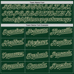 Custom Green Cream Bomber Full-Snap Varsity Letterman Two Tone Hoodie Jacket photo 3