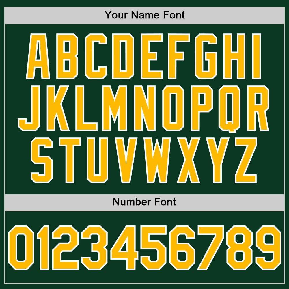 Custom Green Gold-White Bomber Full-Snap Varsity Letterman Two Tone Hoodie Jacket photo 4