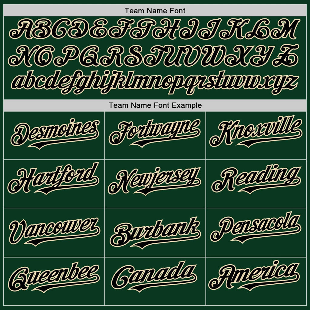 Custom Green Black-Cream Bomber Full-Snap Varsity Letterman Two Tone Hoodie Jacket photo 3