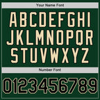 Custom Green Black-Cream Bomber Full-Snap Varsity Letterman Two Tone Hoodie Jacket photo 4