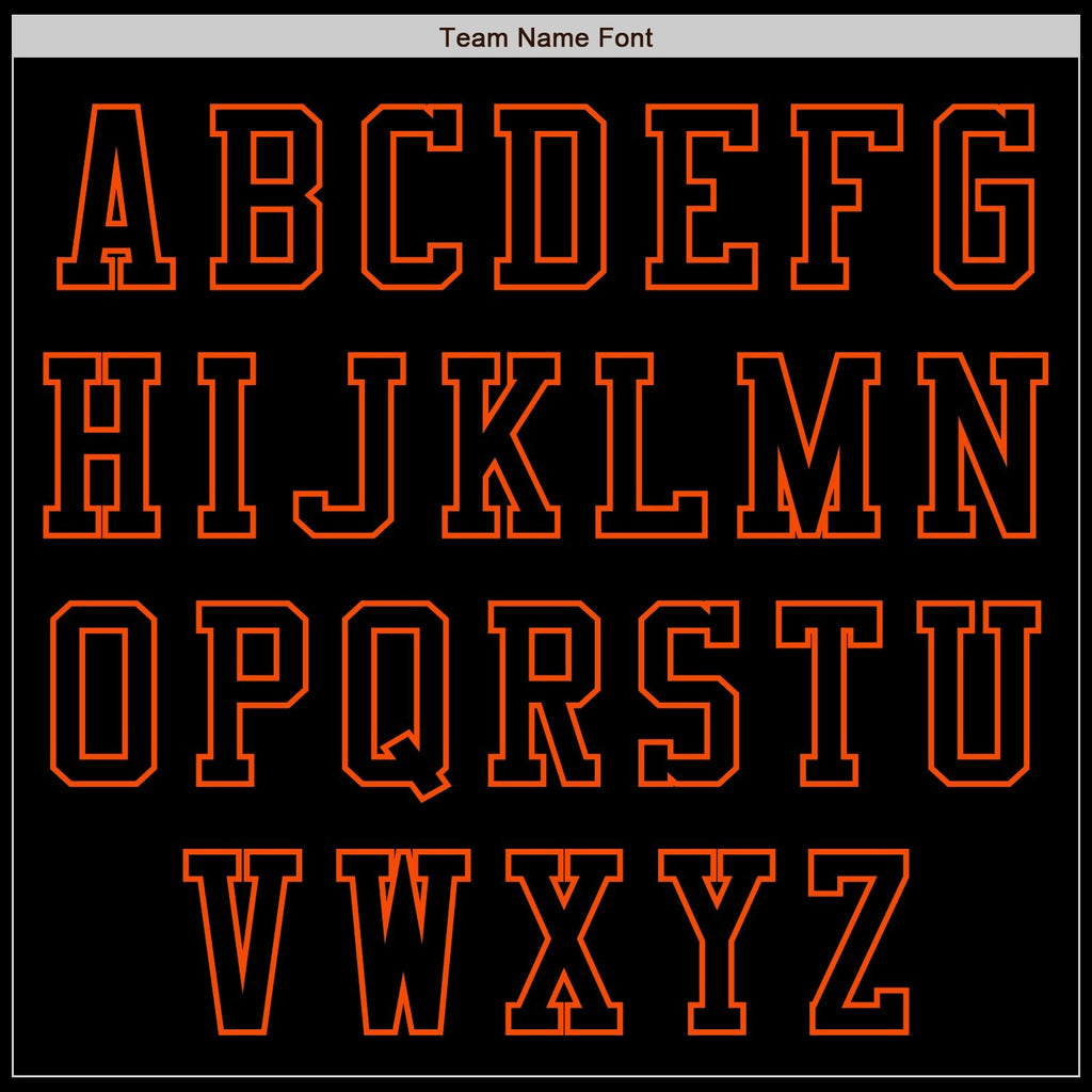 Custom Black Orange Bomber Varsity Letterman Zipper Jacket photo 4