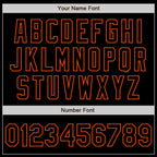 Custom Black Orange Bomber Varsity Letterman Zipper Jacket photo 5