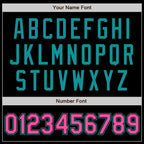 Custom Black Teal-Pink Bomber Varsity Letterman Zipper Jacket photo 6