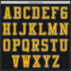 Custom Black Gold-White Bomber Varsity Letterman Two Tone Zipper Jacket photo 4
