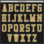 Custom Black Old Gold-White Bomber Varsity Letterman Two Tone Zipper Jacket photo 4