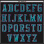 Custom Black Teal-Pink Bomber Varsity Letterman Two Tone Zipper Jacket photo 4