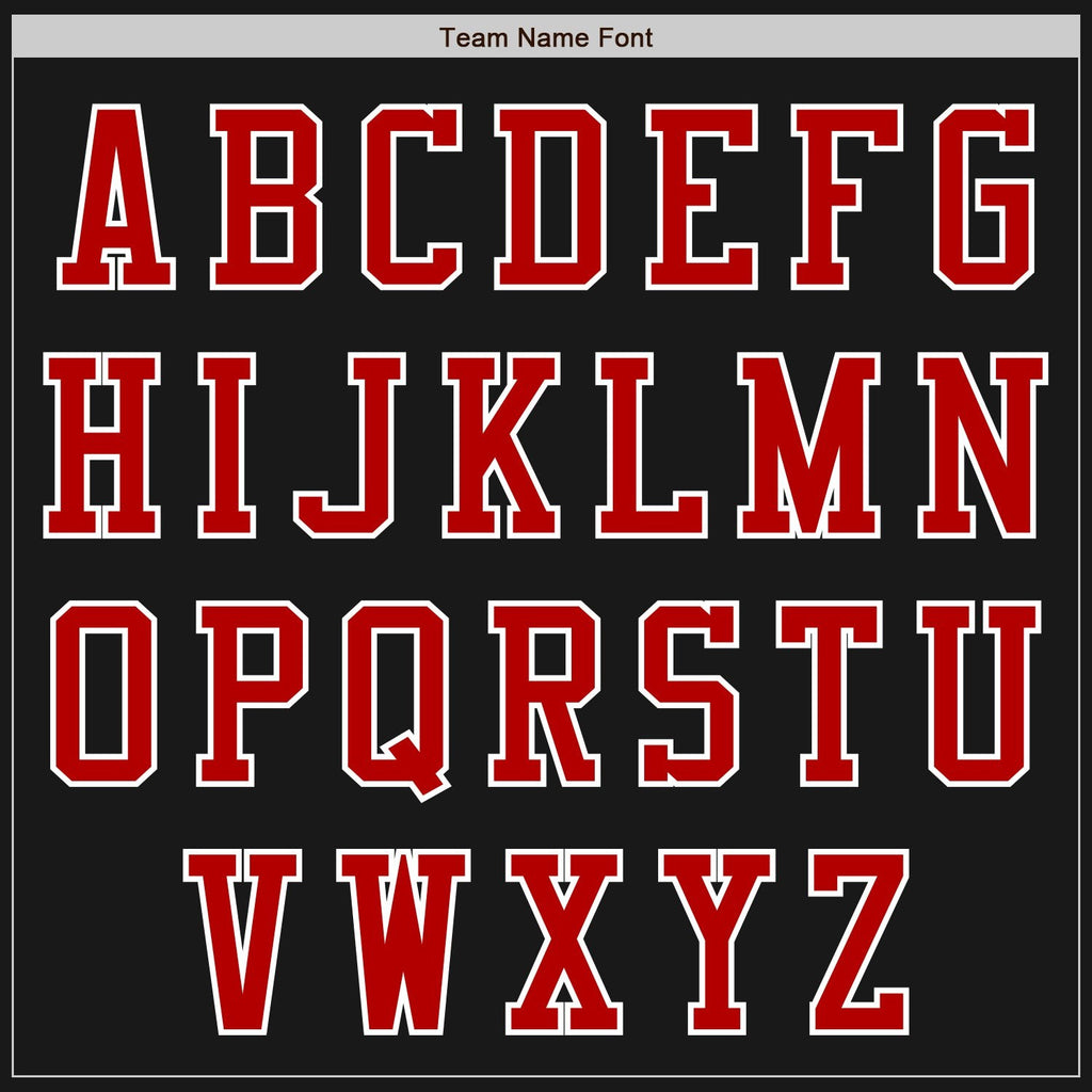 Custom Black Red-White Bomber Varsity Letterman Two Tone Zipper Jacket photo 4