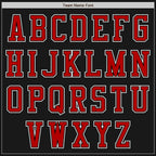 Custom Black Red-White Bomber Varsity Letterman Two Tone Zipper Jacket photo 5